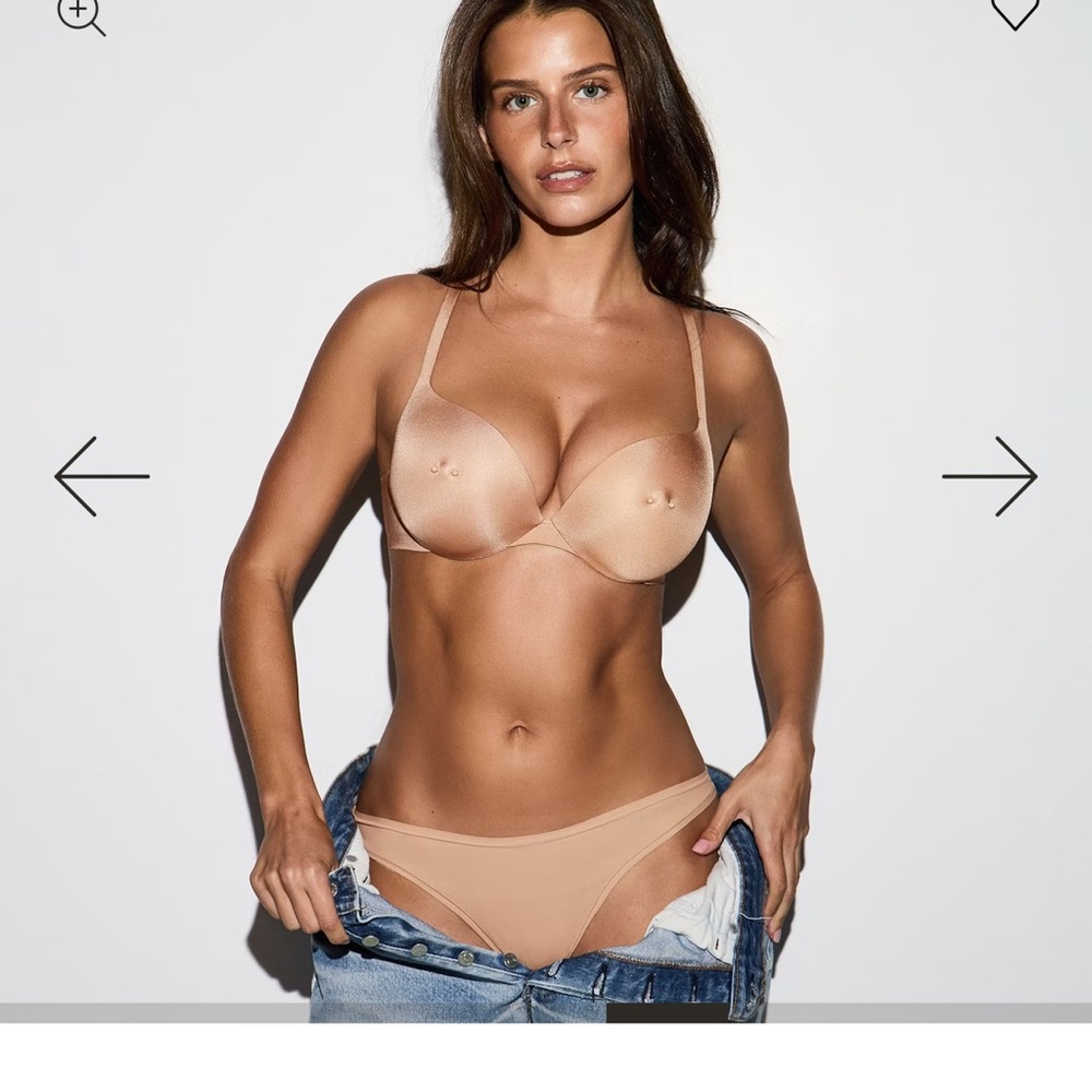 SOLD OUT skims NUDE PIERCED NIPPLE PUSH UP BRA (NWT!)